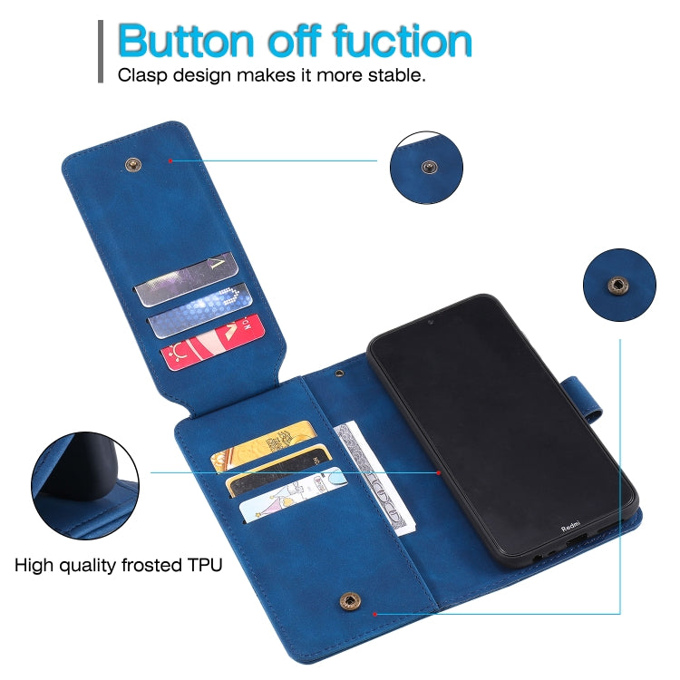 For Xiaomi Redmi 8A Skin Feel Business Horizontal Flip PU Leather Case with Holder & Multi-Card Slots & Wallet & Lanyard & Photo Frame