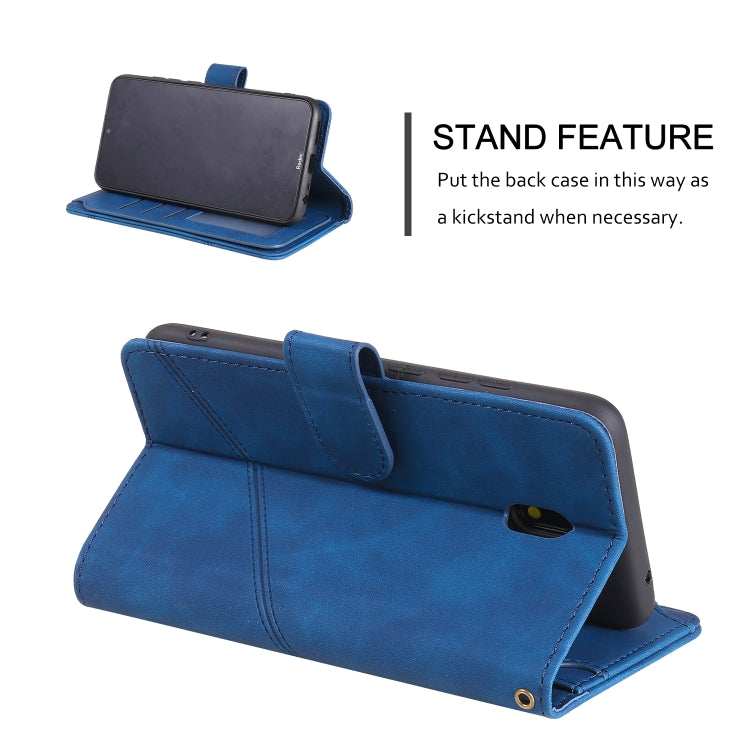 For Xiaomi Redmi 8A Skin Feel Business Horizontal Flip PU Leather Case with Holder & Multi-Card Slots & Wallet & Lanyard & Photo Frame