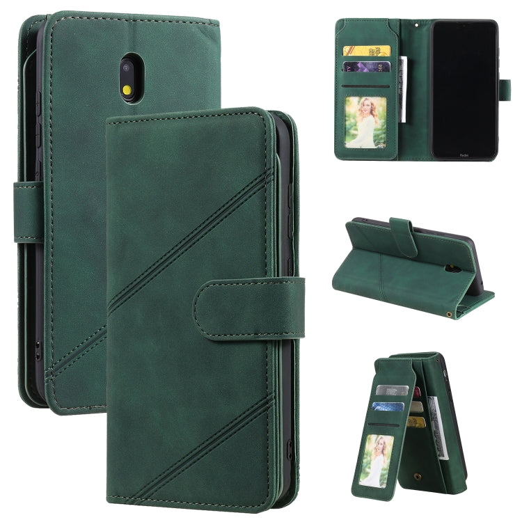 For Xiaomi Redmi 8A Skin Feel Business Horizontal Flip PU Leather Case with Holder & Multi-Card Slots & Wallet & Lanyard & Photo Frame