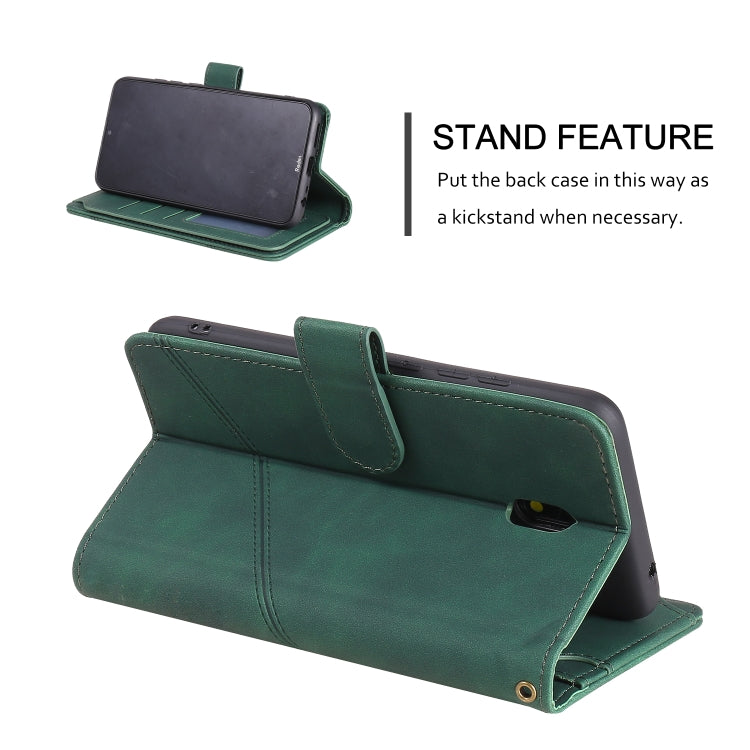 For Xiaomi Redmi 8A Skin Feel Business Horizontal Flip PU Leather Case with Holder & Multi-Card Slots & Wallet & Lanyard & Photo Frame