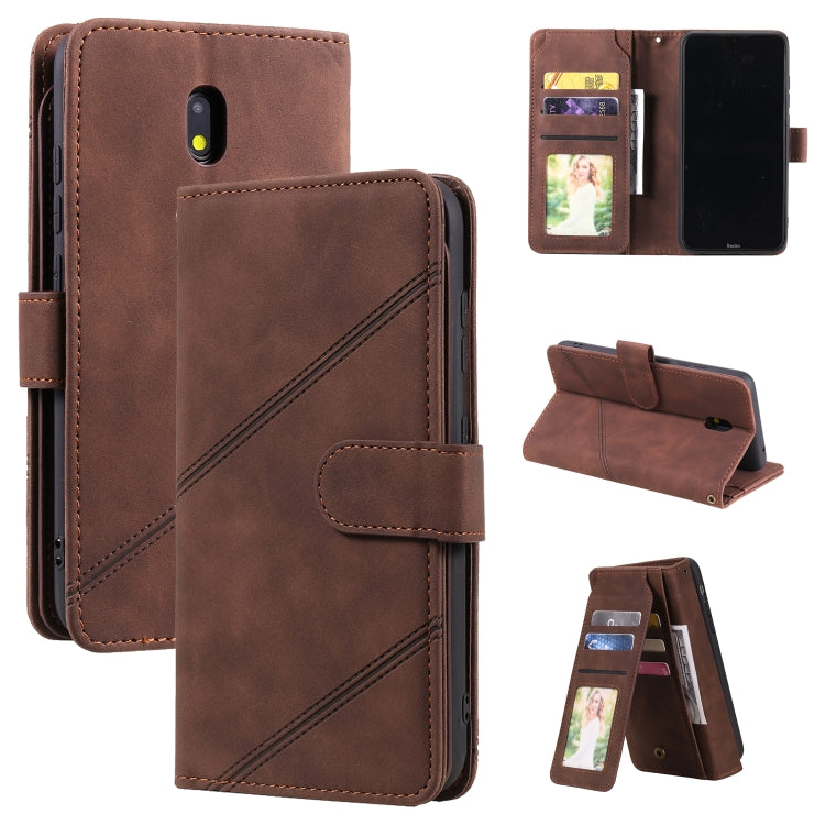 For Xiaomi Redmi 8A Skin Feel Business Horizontal Flip PU Leather Case with Holder & Multi-Card Slots & Wallet & Lanyard & Photo Frame