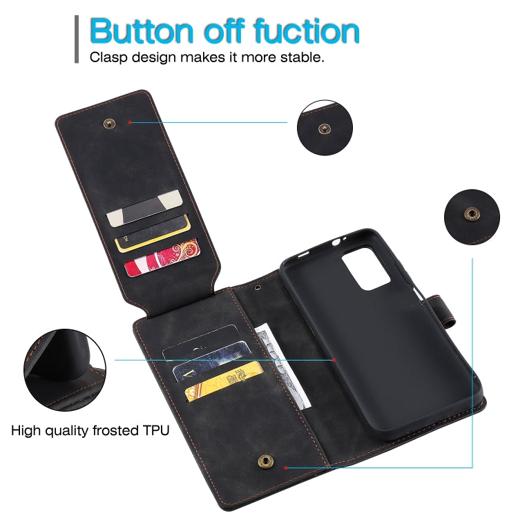 For Xiaomi Redmi Note 9 4G / Poco M3 Skin Feel Business Horizontal Flip PU Leather Case with Holder & Multi-Card Slots & Wallet & Lanyard & Photo Frame