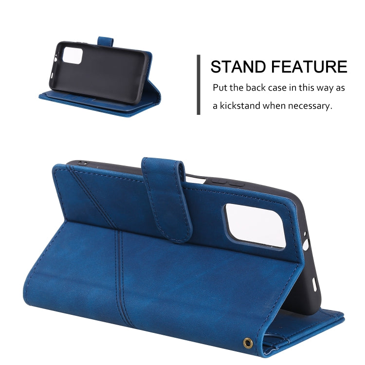 For Xiaomi Redmi Note 9 4G / Poco M3 Skin Feel Business Horizontal Flip PU Leather Case with Holder & Multi-Card Slots & Wallet & Lanyard & Photo Frame