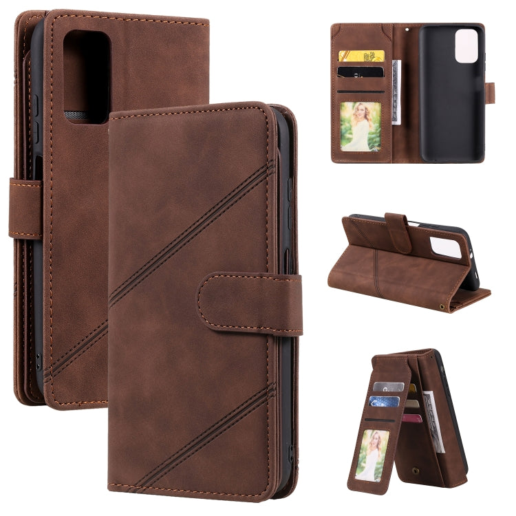 For Xiaomi Redmi Note 9 4G / Poco M3 Skin Feel Business Horizontal Flip PU Leather Case with Holder & Multi-Card Slots & Wallet & Lanyard & Photo Frame