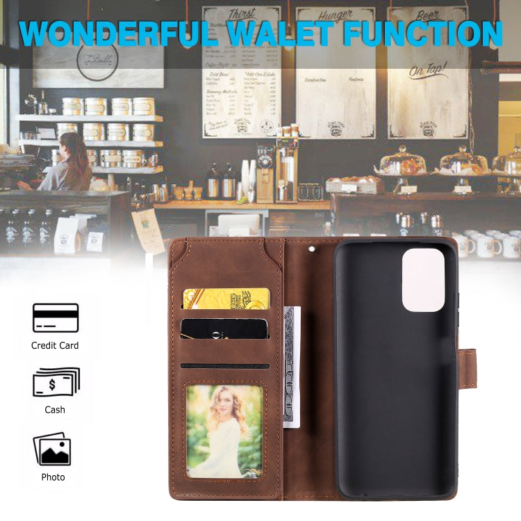 For Xiaomi Redmi Note 9 4G / Poco M3 Skin Feel Business Horizontal Flip PU Leather Case with Holder & Multi-Card Slots & Wallet & Lanyard & Photo Frame