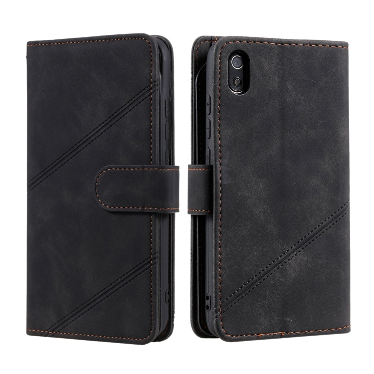 For Xiaomi Redmi 7A Skin Feel Business Horizontal Flip PU Leather Case with Holder & Multi-Card Slots & Wallet & Lanyard & Photo Frame