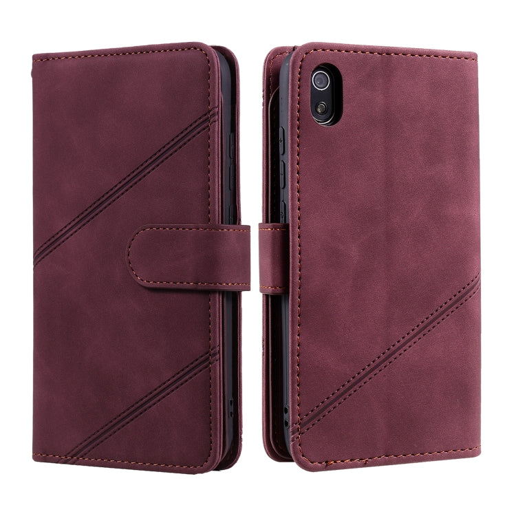 For Xiaomi Redmi 7A Skin Feel Business Horizontal Flip PU Leather Case with Holder & Multi-Card Slots & Wallet & Lanyard & Photo Frame