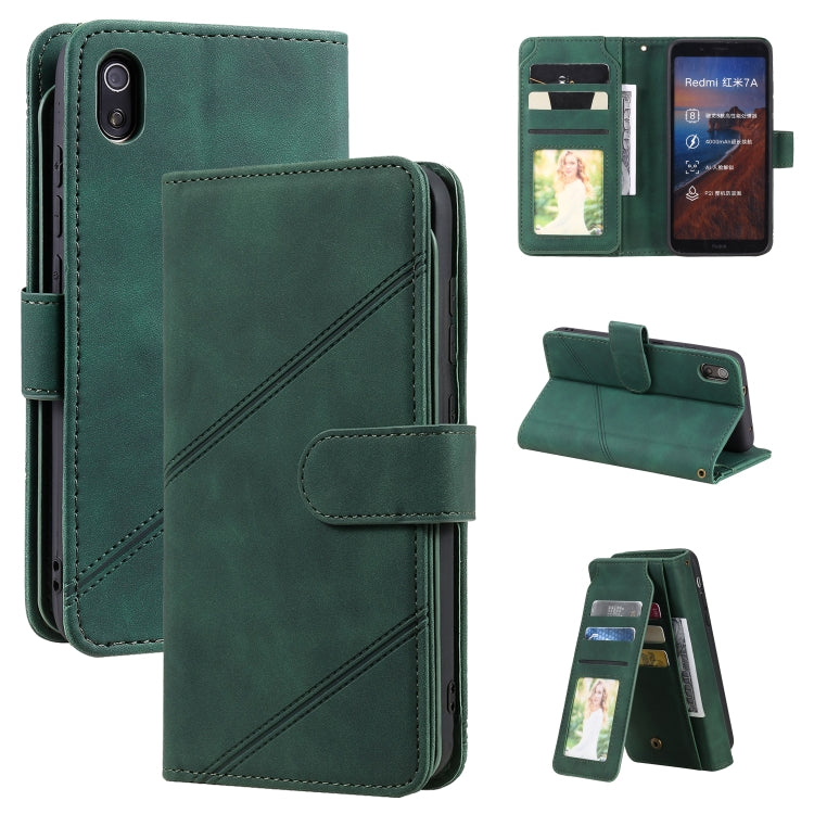 For Xiaomi Redmi 7A Skin Feel Business Horizontal Flip PU Leather Case with Holder & Multi-Card Slots & Wallet & Lanyard & Photo Frame