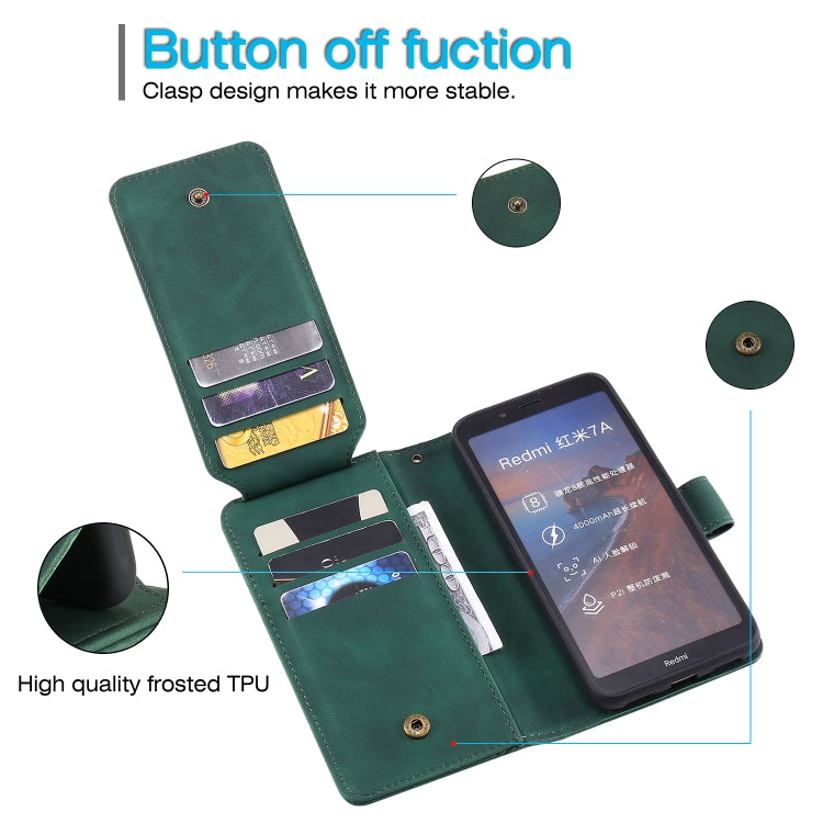 For Xiaomi Redmi 7A Skin Feel Business Horizontal Flip PU Leather Case with Holder & Multi-Card Slots & Wallet & Lanyard & Photo Frame