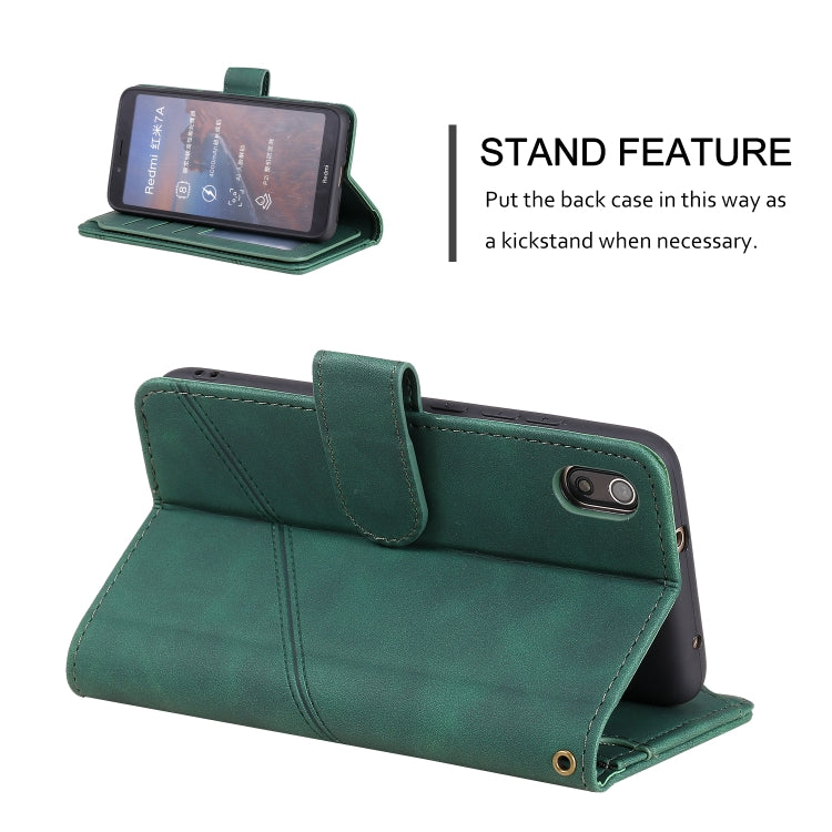 For Xiaomi Redmi 7A Skin Feel Business Horizontal Flip PU Leather Case with Holder & Multi-Card Slots & Wallet & Lanyard & Photo Frame