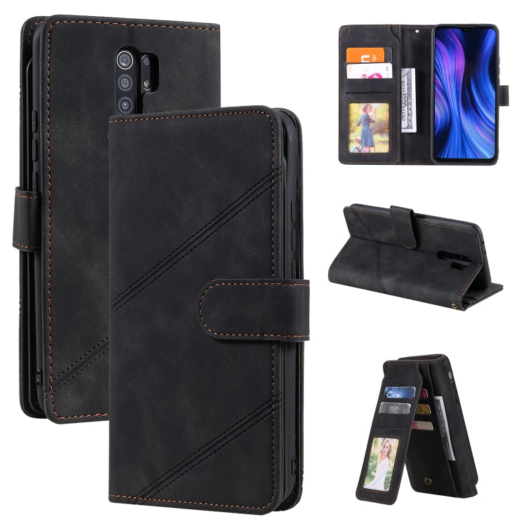 For Xiaomi Redmi 9 Skin Feel Business Horizontal Flip PU Leather Case with Holder & Multi-Card Slots & Wallet & Lanyard & Photo Frame