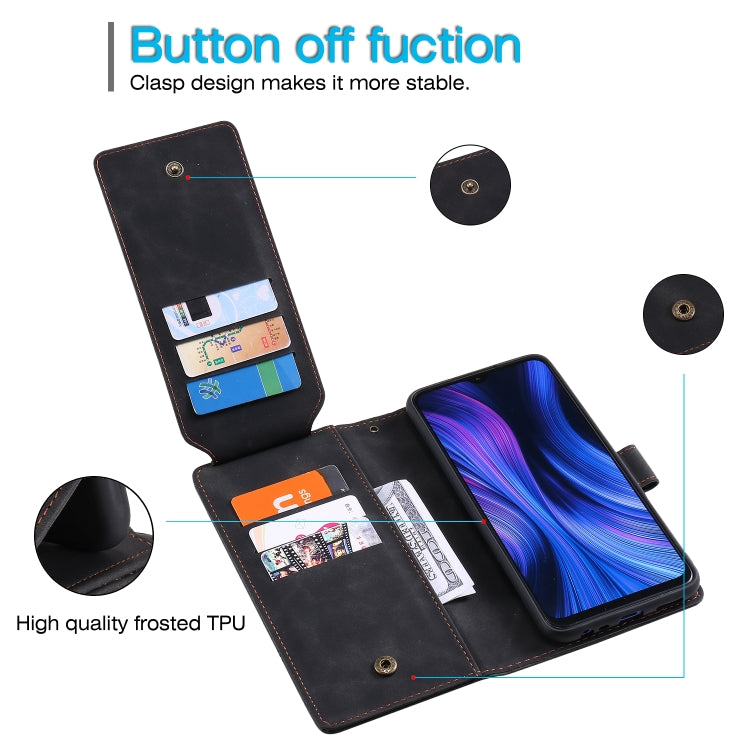 For Xiaomi Redmi 9 Skin Feel Business Horizontal Flip PU Leather Case with Holder & Multi-Card Slots & Wallet & Lanyard & Photo Frame