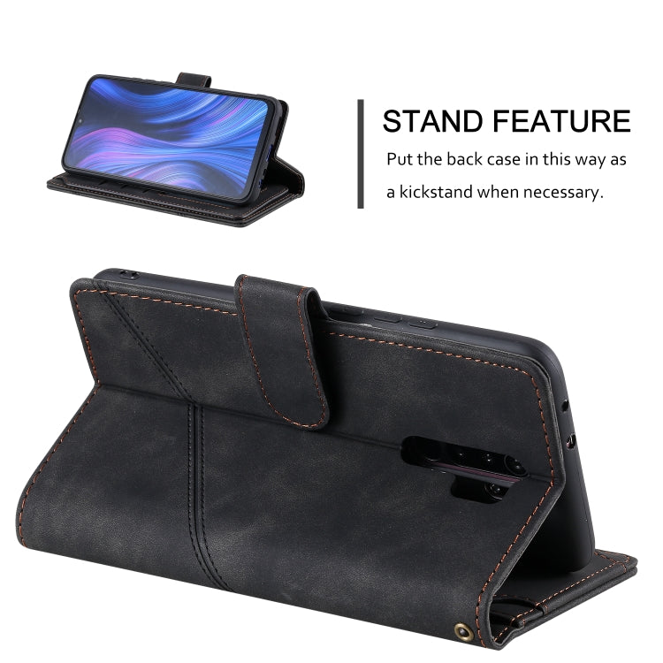 For Xiaomi Redmi 9 Skin Feel Business Horizontal Flip PU Leather Case with Holder & Multi-Card Slots & Wallet & Lanyard & Photo Frame