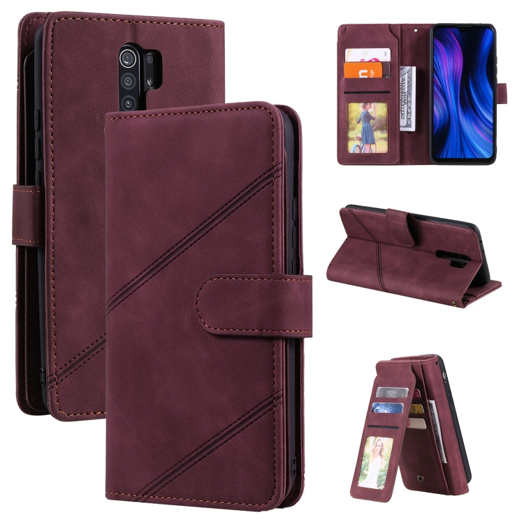 For Xiaomi Redmi 9 Skin Feel Business Horizontal Flip PU Leather Case with Holder & Multi-Card Slots & Wallet & Lanyard & Photo Frame