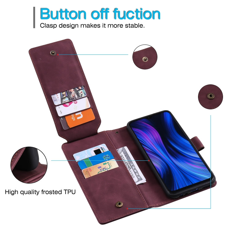 For Xiaomi Redmi 9 Skin Feel Business Horizontal Flip PU Leather Case with Holder & Multi-Card Slots & Wallet & Lanyard & Photo Frame