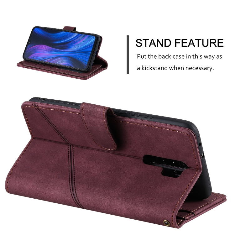 For Xiaomi Redmi 9 Skin Feel Business Horizontal Flip PU Leather Case with Holder & Multi-Card Slots & Wallet & Lanyard & Photo Frame
