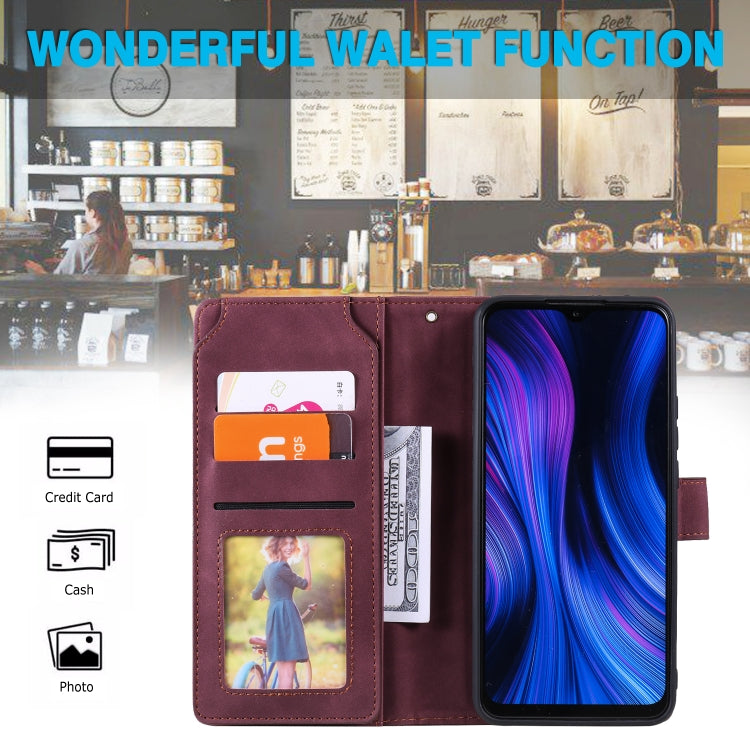 For Xiaomi Redmi 9 Skin Feel Business Horizontal Flip PU Leather Case with Holder & Multi-Card Slots & Wallet & Lanyard & Photo Frame