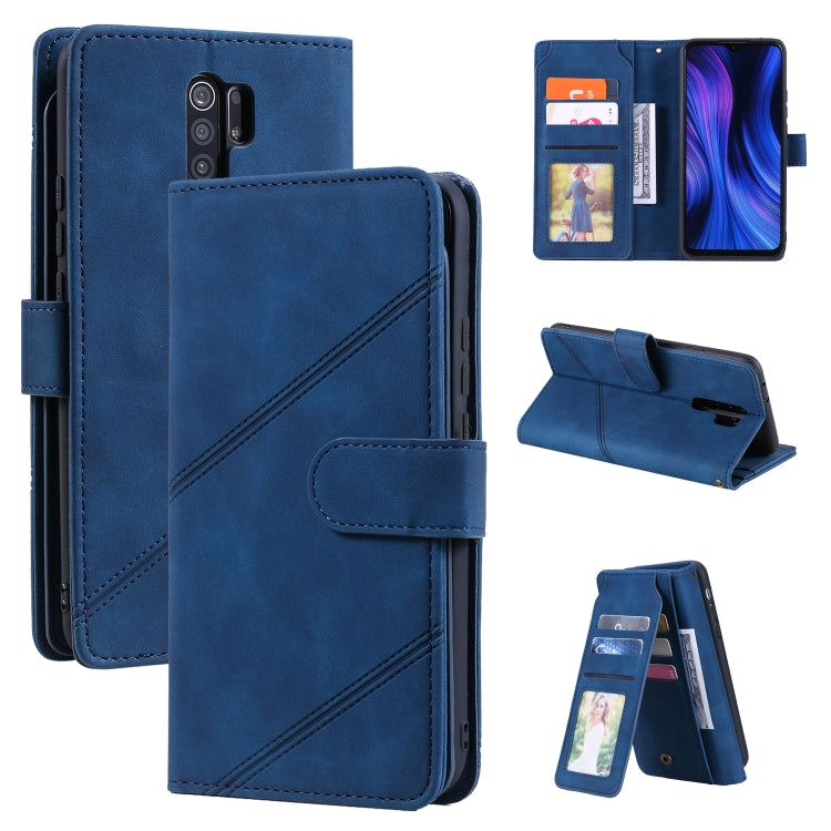 For Xiaomi Redmi 9 Skin Feel Business Horizontal Flip PU Leather Case with Holder & Multi-Card Slots & Wallet & Lanyard & Photo Frame