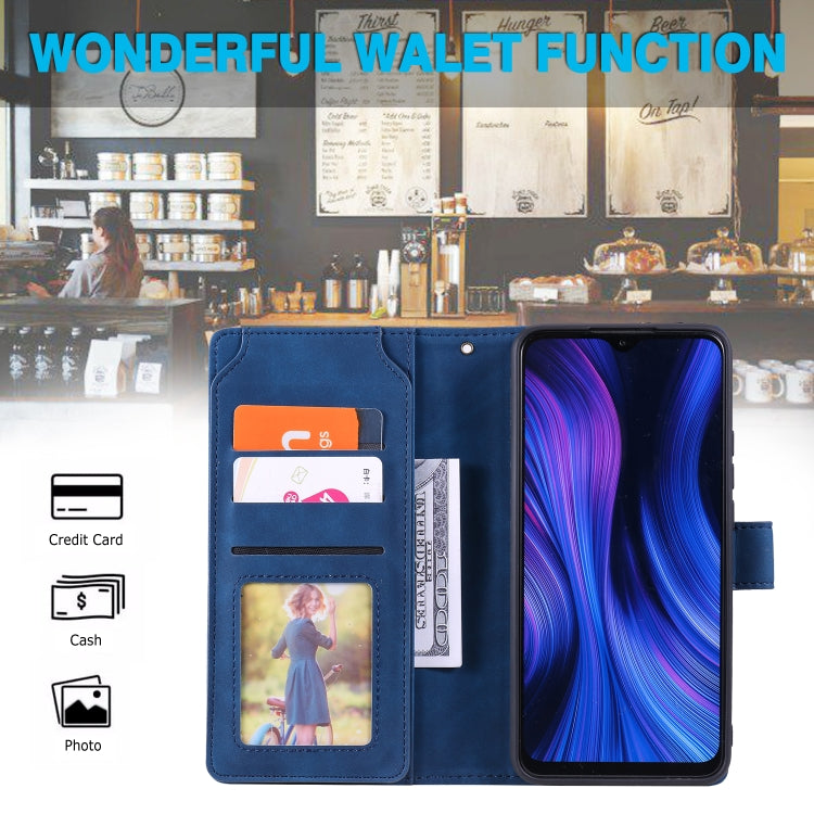 For Xiaomi Redmi 9 Skin Feel Business Horizontal Flip PU Leather Case with Holder & Multi-Card Slots & Wallet & Lanyard & Photo Frame
