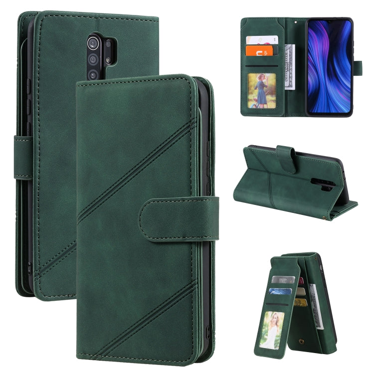For Xiaomi Redmi 9 Skin Feel Business Horizontal Flip PU Leather Case with Holder & Multi-Card Slots & Wallet & Lanyard & Photo Frame