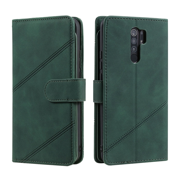 For Xiaomi Redmi 9 Skin Feel Business Horizontal Flip PU Leather Case with Holder & Multi-Card Slots & Wallet & Lanyard & Photo Frame