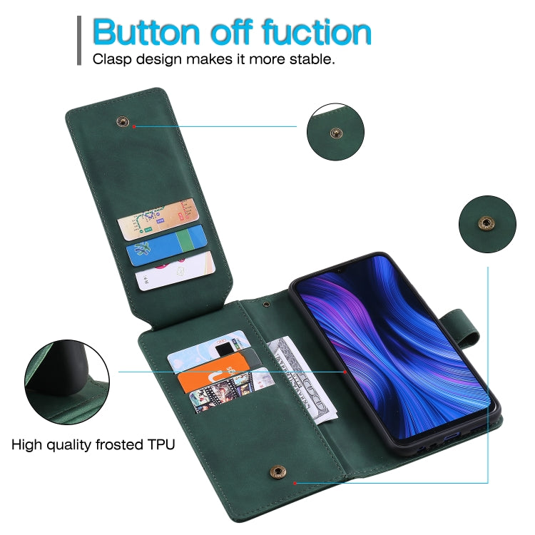For Xiaomi Redmi 9 Skin Feel Business Horizontal Flip PU Leather Case with Holder & Multi-Card Slots & Wallet & Lanyard & Photo Frame