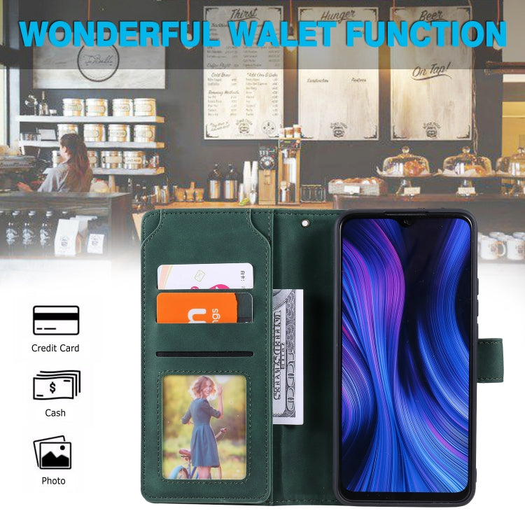 For Xiaomi Redmi 9 Skin Feel Business Horizontal Flip PU Leather Case with Holder & Multi-Card Slots & Wallet & Lanyard & Photo Frame