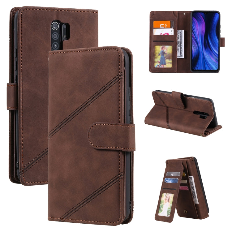 For Xiaomi Redmi 9 Skin Feel Business Horizontal Flip PU Leather Case with Holder & Multi-Card Slots & Wallet & Lanyard & Photo Frame