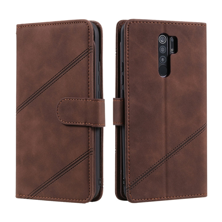 For Xiaomi Redmi 9 Skin Feel Business Horizontal Flip PU Leather Case with Holder & Multi-Card Slots & Wallet & Lanyard & Photo Frame