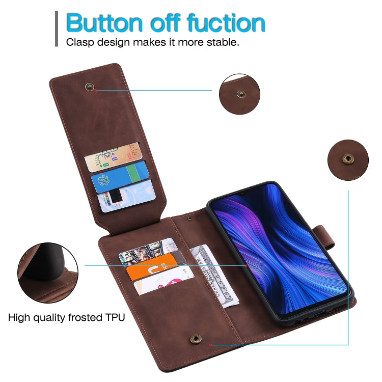For Xiaomi Redmi 9 Skin Feel Business Horizontal Flip PU Leather Case with Holder & Multi-Card Slots & Wallet & Lanyard & Photo Frame