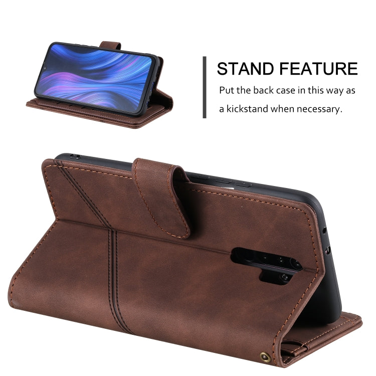 For Xiaomi Redmi 9 Skin Feel Business Horizontal Flip PU Leather Case with Holder & Multi-Card Slots & Wallet & Lanyard & Photo Frame