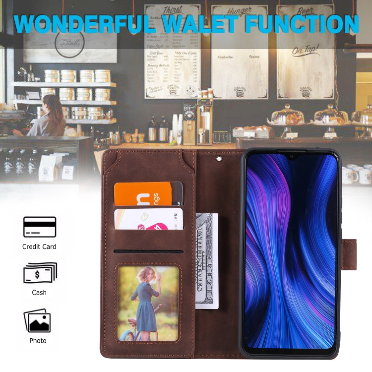 For Xiaomi Redmi 9 Skin Feel Business Horizontal Flip PU Leather Case with Holder & Multi-Card Slots & Wallet & Lanyard & Photo Frame