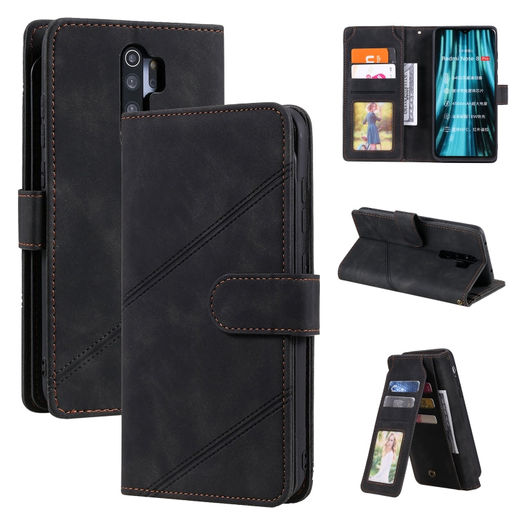 For Xiaomi Redmi Note 8 Pro Skin Feel Business Horizontal Flip PU Leather Case with Holder & Multi-Card Slots & Wallet & Lanyard & Photo Frame