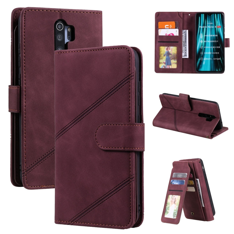 For Xiaomi Redmi Note 8 Pro Skin Feel Business Horizontal Flip PU Leather Case with Holder & Multi-Card Slots & Wallet & Lanyard & Photo Frame
