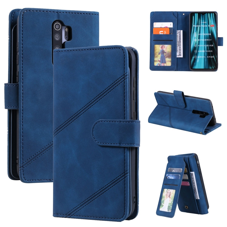 For Xiaomi Redmi Note 8 Pro Skin Feel Business Horizontal Flip PU Leather Case with Holder & Multi-Card Slots & Wallet & Lanyard & Photo Frame