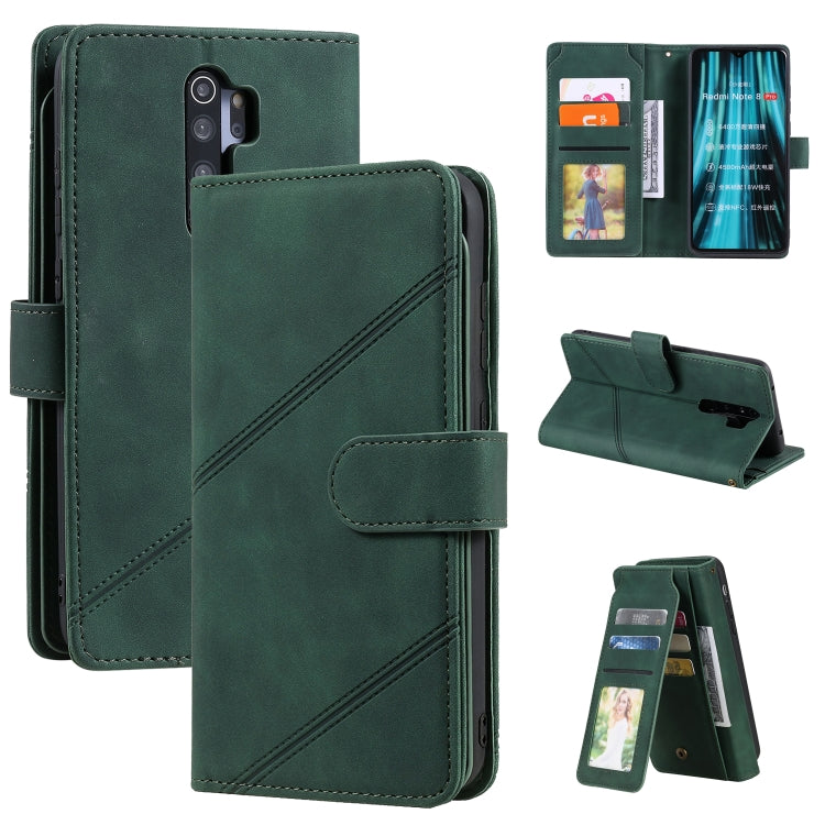 For Xiaomi Redmi Note 8 Pro Skin Feel Business Horizontal Flip PU Leather Case with Holder & Multi-Card Slots & Wallet & Lanyard & Photo Frame