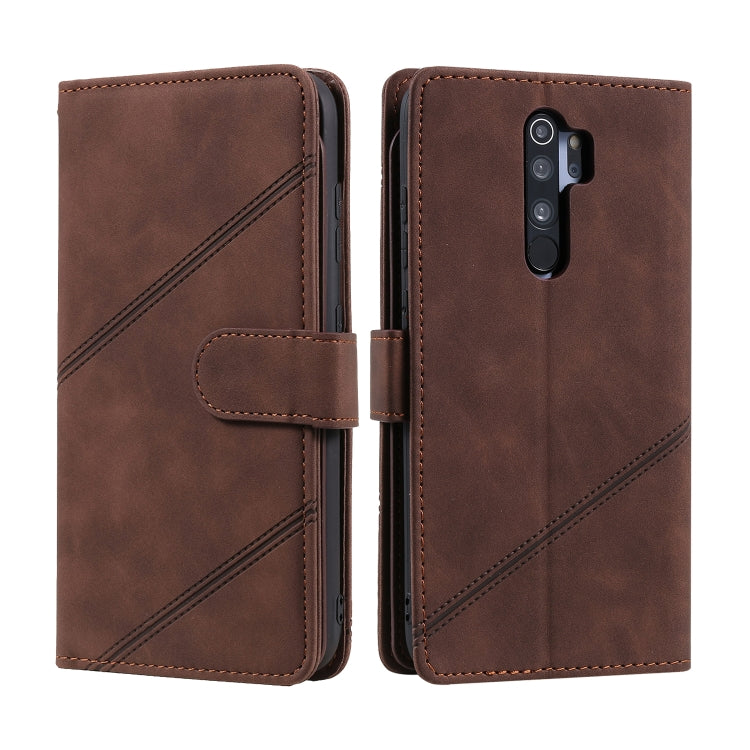 For Xiaomi Redmi Note 8 Pro Skin Feel Business Horizontal Flip PU Leather Case with Holder & Multi-Card Slots & Wallet & Lanyard & Photo Frame