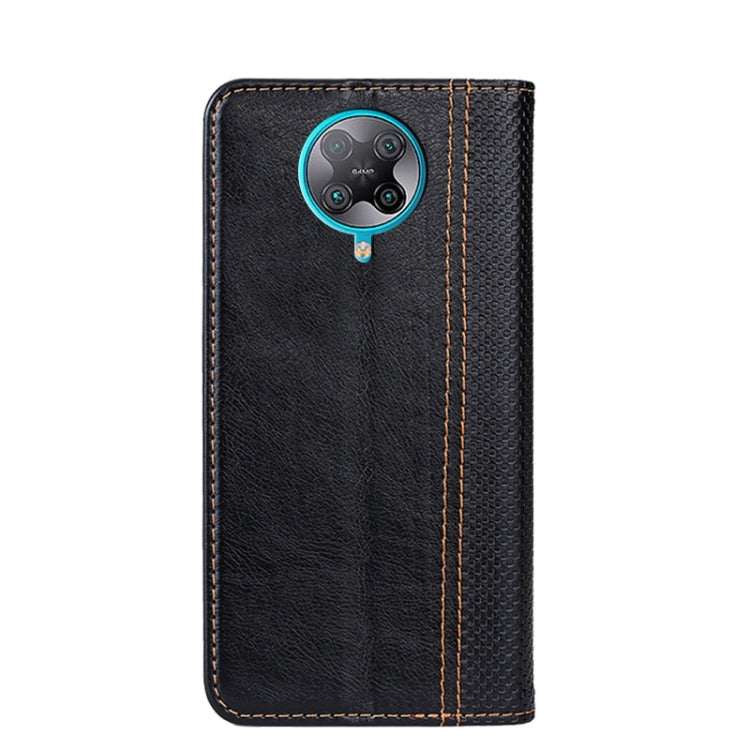 For Xiaomi Redmi K30 Pro Grid Texture Magnetic PU + TPU Horizontal Flip Leather Case with Holder & Card Slot
