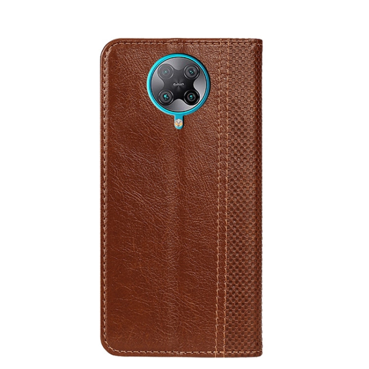 For Xiaomi Redmi K30 Pro Grid Texture Magnetic PU + TPU Horizontal Flip Leather Case with Holder & Card Slot
