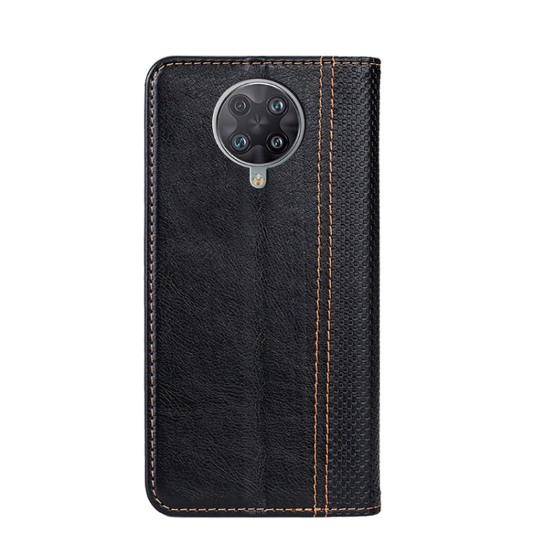 For Xiaomi Redmi K30 Ultra Grid Texture Magnetic PU + TPU Horizontal Flip Leather Case with Holder & Card Slot