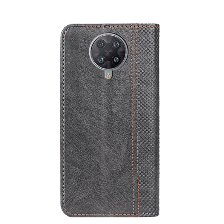 For Xiaomi Redmi K30 Ultra Grid Texture Magnetic PU + TPU Horizontal Flip Leather Case with Holder & Card Slot