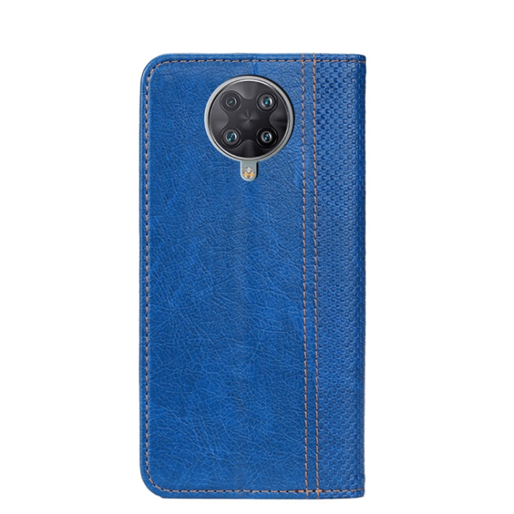 For Xiaomi Redmi K30 Ultra Grid Texture Magnetic PU + TPU Horizontal Flip Leather Case with Holder & Card Slot