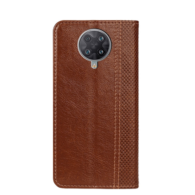 For Xiaomi Redmi K30 Ultra Grid Texture Magnetic PU + TPU Horizontal Flip Leather Case with Holder & Card Slot