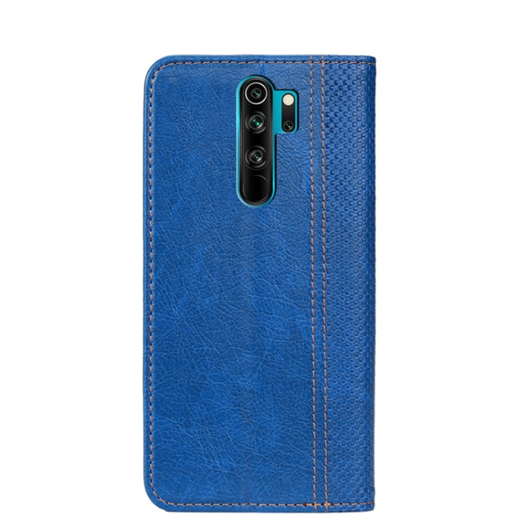 For Xiaomi Redmi Note 8 Pro Grid Texture Magnetic PU + TPU Horizontal Flip Leather Case with Holder & Card Slot