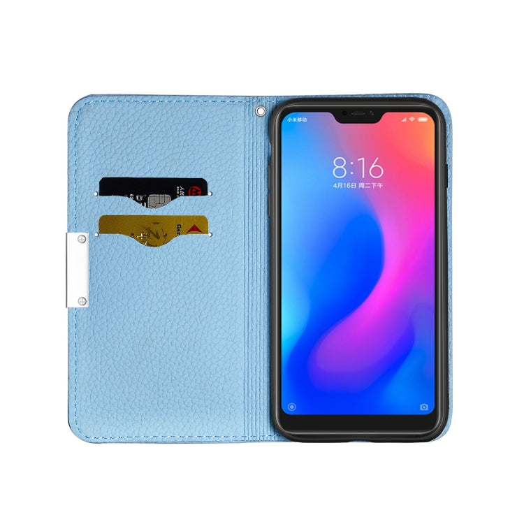 For Xiaomi Redmi 6 Pro Litchi Texture Horizontal Flip Leather Case with Holder & Card Slots