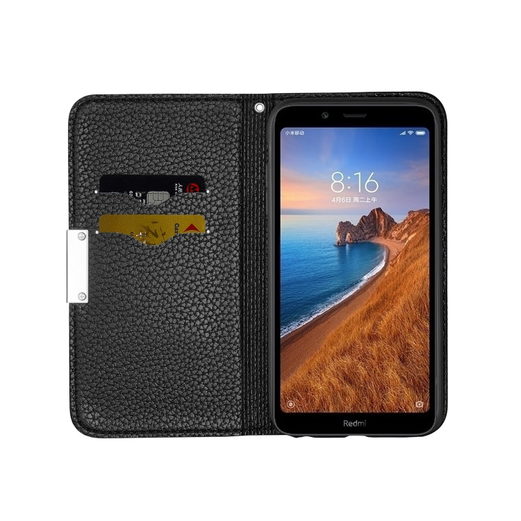 For Xiaomi Redmi 7A Litchi Texture Horizontal Flip Leather Case with Holder & Card Slots