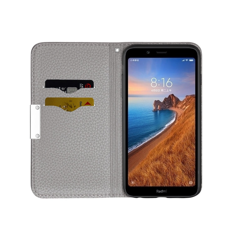 For Xiaomi Redmi 7A Litchi Texture Horizontal Flip Leather Case with Holder & Card Slots