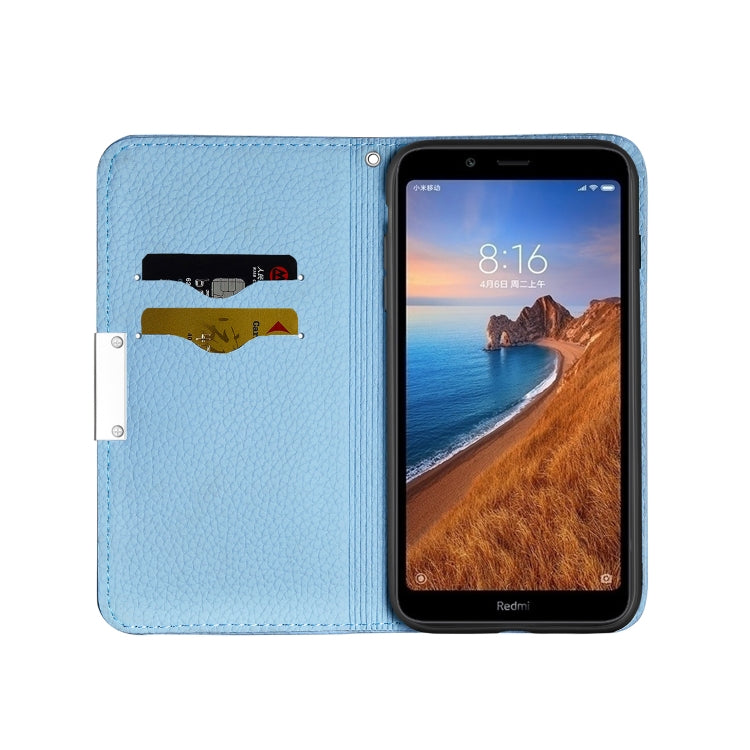 For Xiaomi Redmi 7A Litchi Texture Horizontal Flip Leather Case with Holder & Card Slots