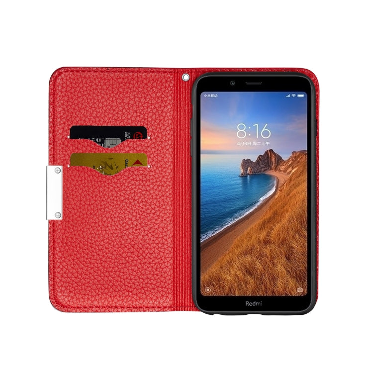 For Xiaomi Redmi 7A Litchi Texture Horizontal Flip Leather Case with Holder & Card Slots