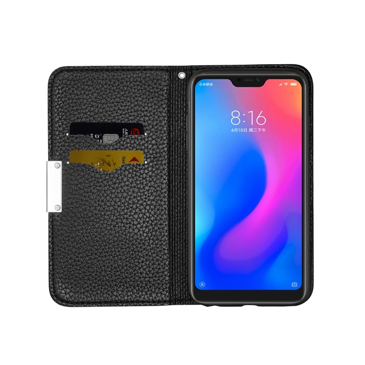 For Xiaomi Redmi Note 6 Pro Litchi Texture Horizontal Flip Leather Case with Holder & Card Slots